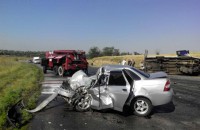 Опубликованы фото аварии под Запорожьем, в которой погиб водитель и пострадали 9 человек