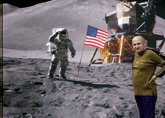 Авдеенко и Армстронг на Луне