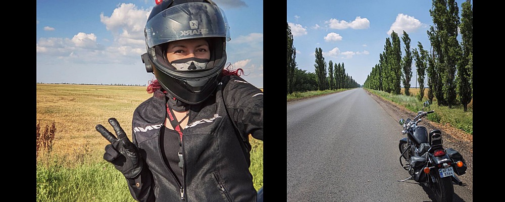 Запорожская байкер о том, почему называет свой мотоцикл "Стыдом", и как одна проехала 1400 км
