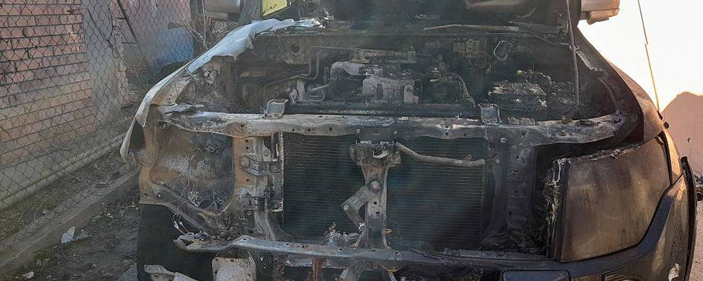 У запорожского депутата сгорело авто