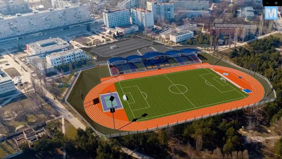 В Энергодаре реконструируют главный спортивный стадион (Фото)